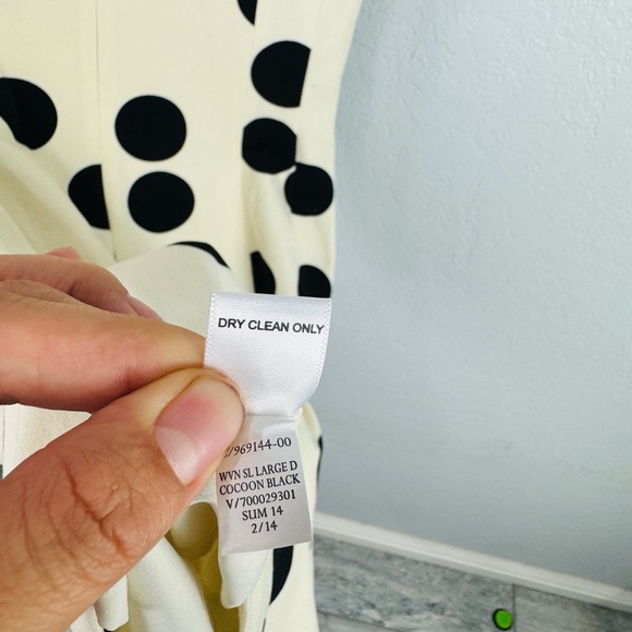 NWT Banana Republic SLOAN-FIT DOT-PRINT SHEATH Dress in Cream Cocoon color - Picture 10 of 10